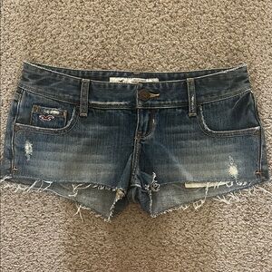 Hollister Blue Distressed Jean Shorts